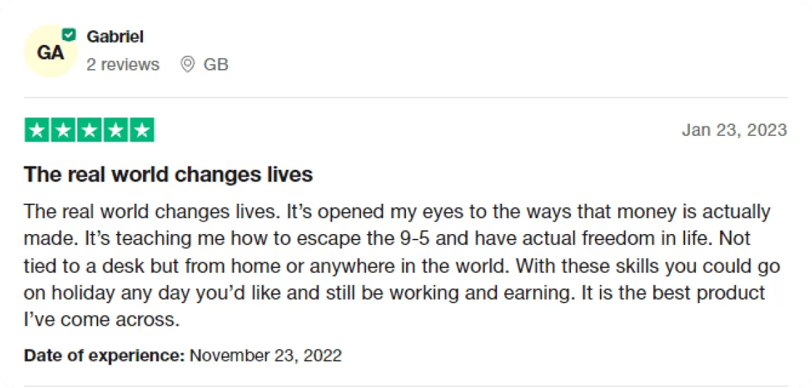 Trustpilot review 2